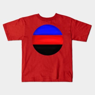 Polyamorous pride flag colours circular Kids T-Shirt